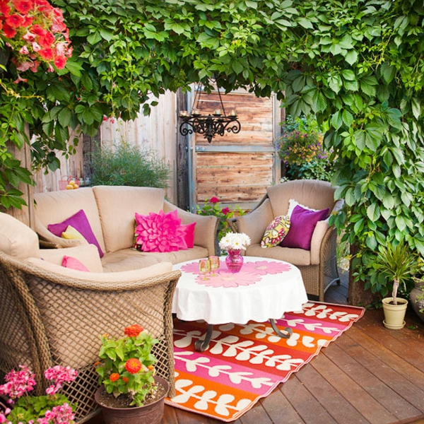 Terrasse-Möbeln Behaglichen Außenwohnraum relaxing patio