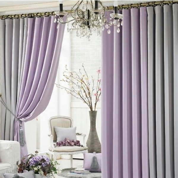 Wohnzimmer gardinen niedlich farben violett